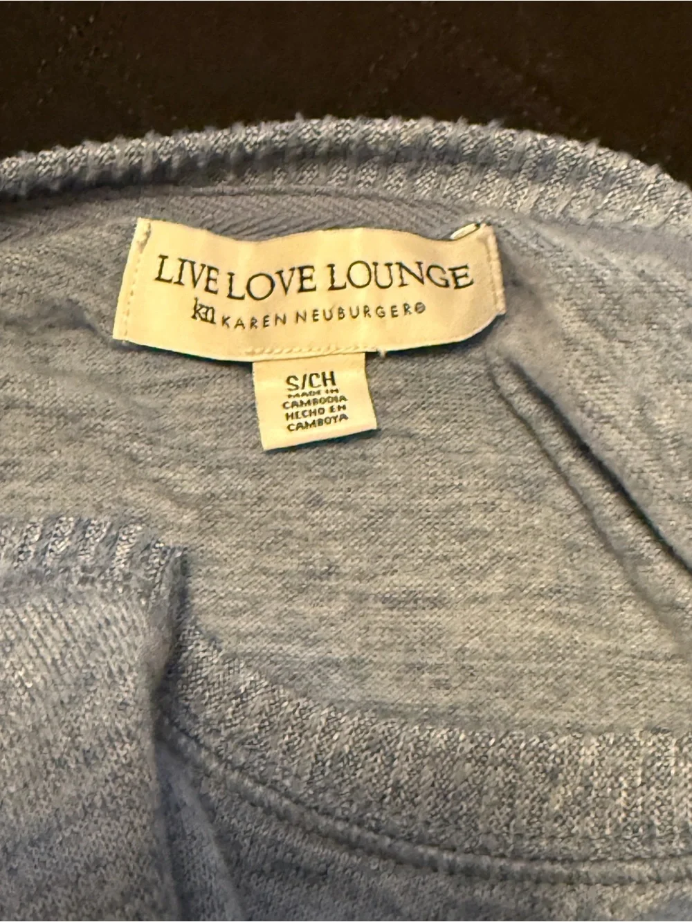 Live Love Lounge Blue Zebra Lounge/Pajama Set size small